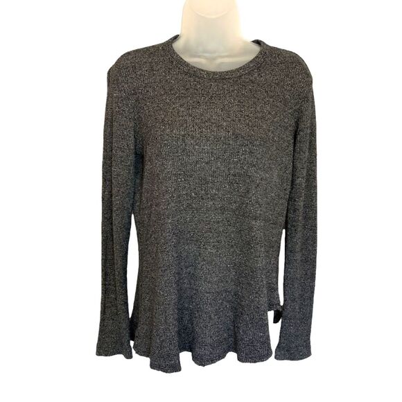 Wilt Tops - Wilt Gray Thermal Top Slightly Asymmetrical hem
